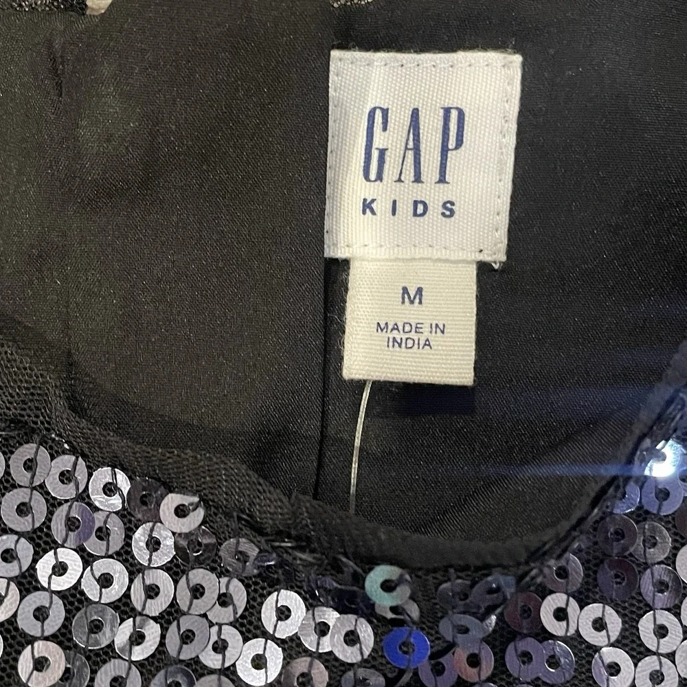 Gap Kids Dress Sequin Girls M Blue Wedding‎ Glitter Holiday Special Occasion